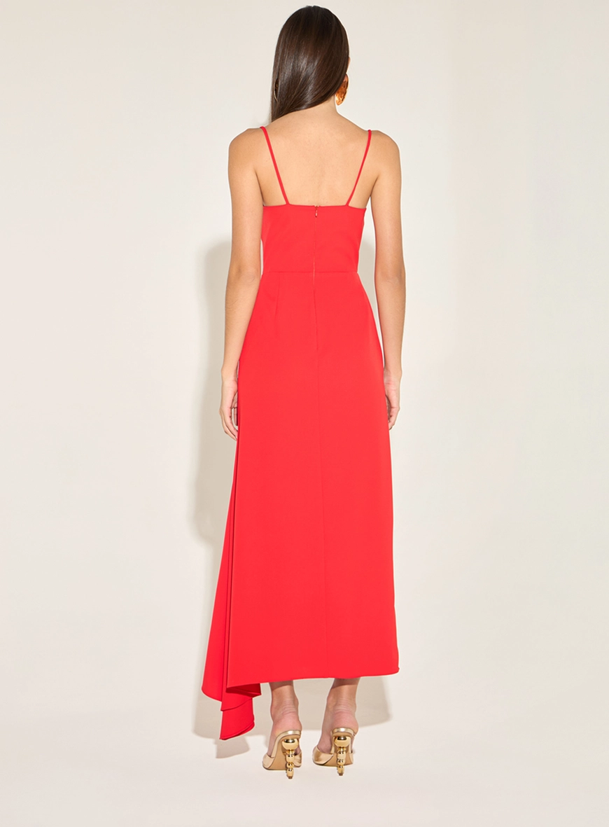 Vestido Midi Detalhe Franzido