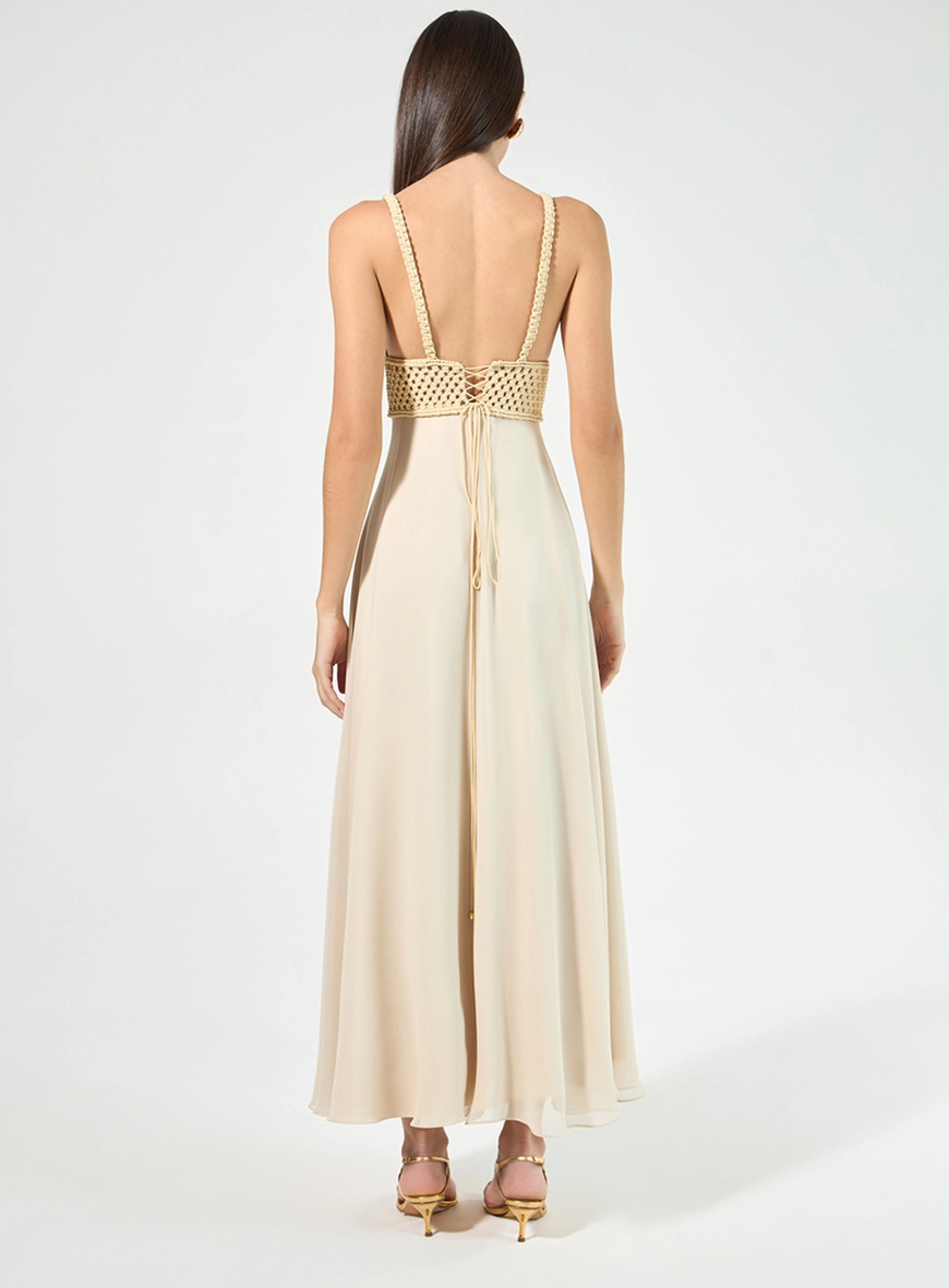 Vestido Midi Elegance Macramê