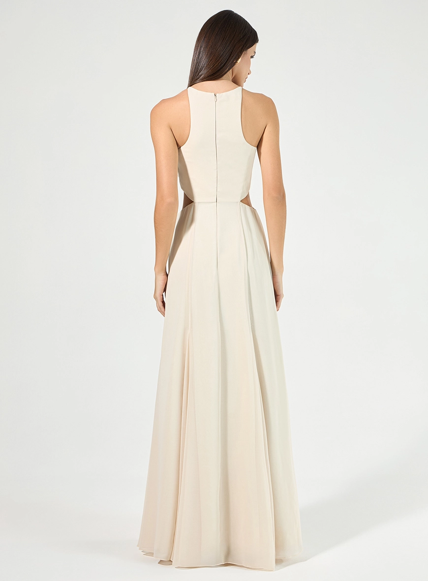Vestido Longo Detalhe Macramê