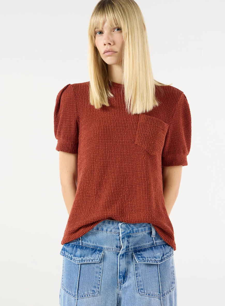 Blusa Tricot Detalhe Bolso