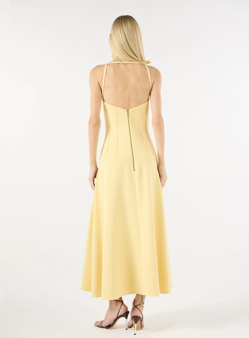 Vestido Midi Crepe - Narciso
