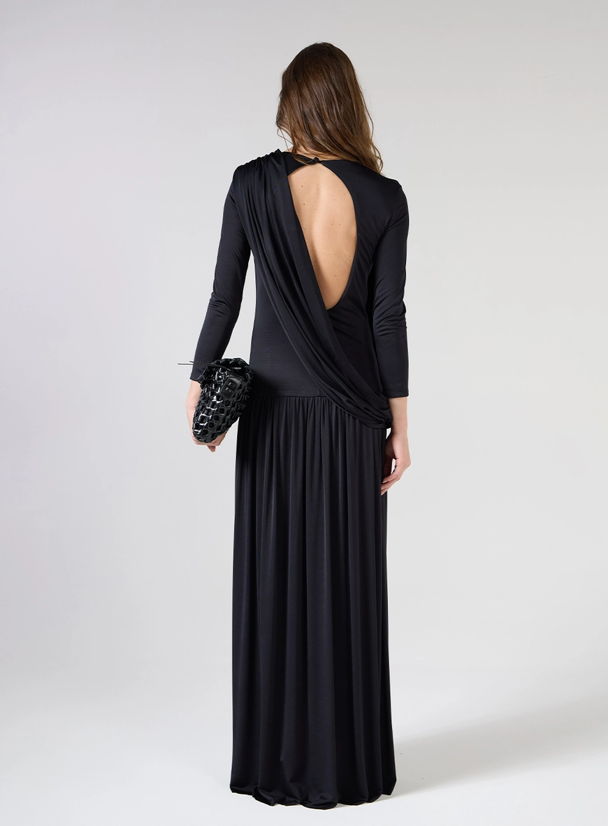 Vestido Longo Decote Costas