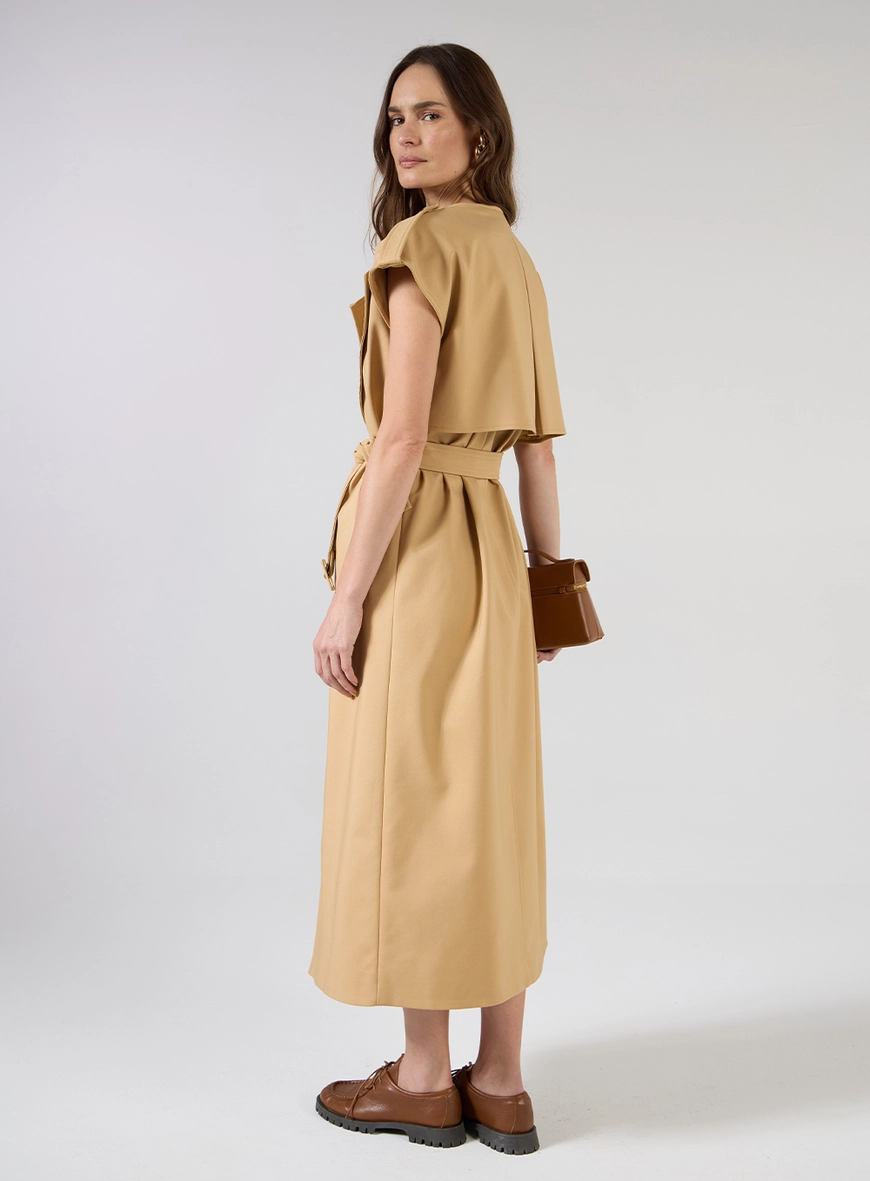 Vestido Trench Maxi Midi
