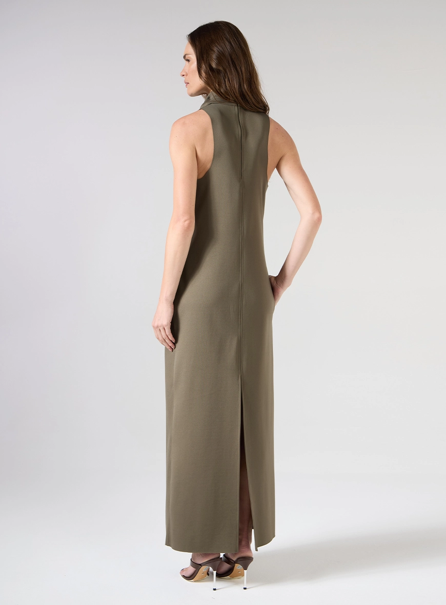 Vestido Longo Gola Degagê