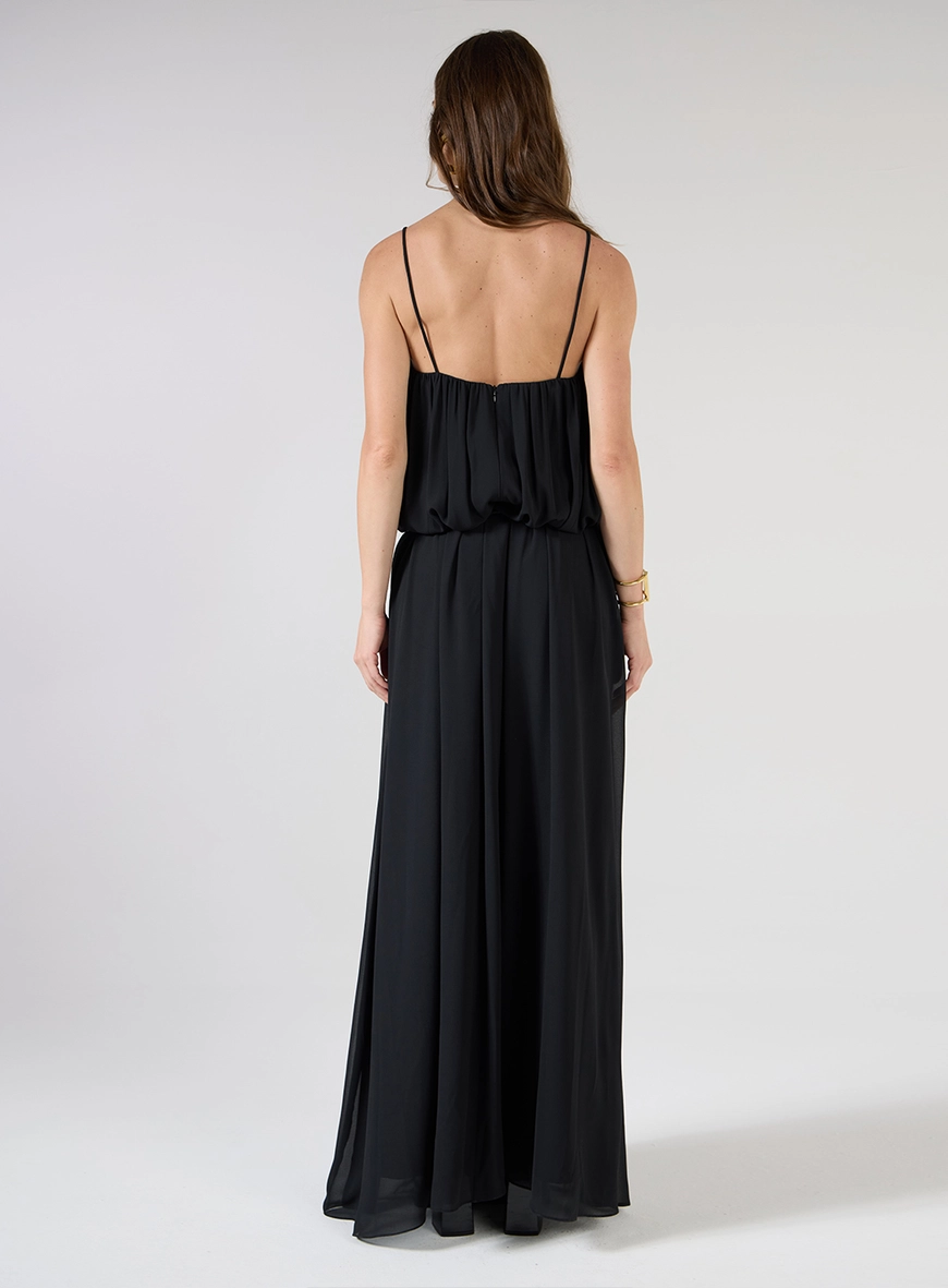 Vestido Longo Decote Coração