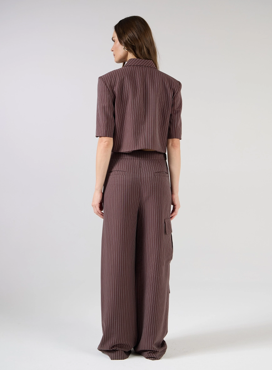Conjunto Calça E Casaqueto Listras