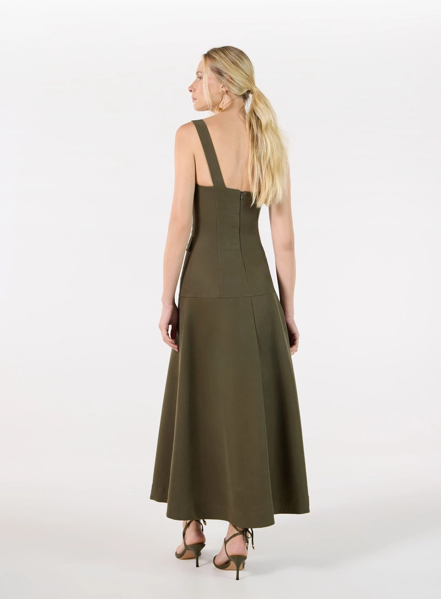 Vestido Max Midi Utilitário