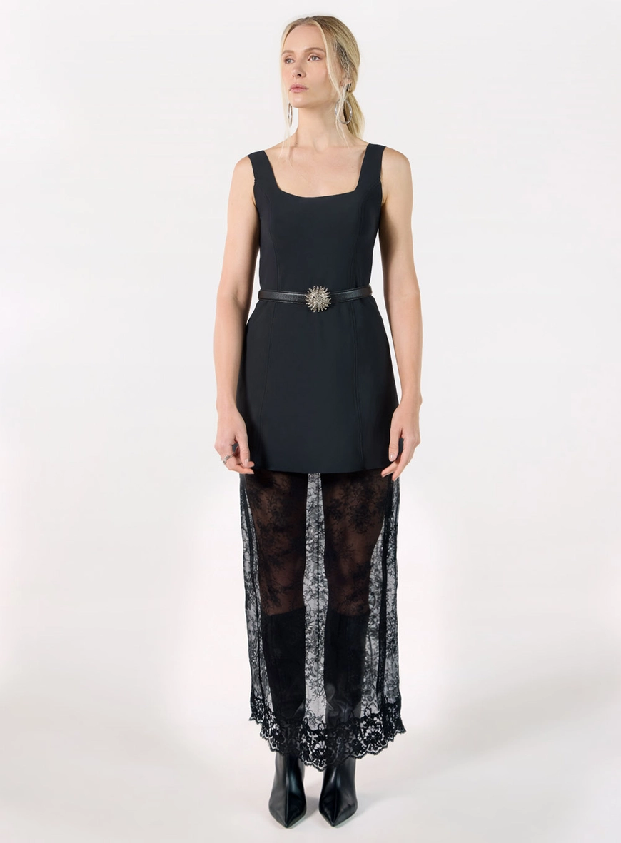 Conjunto Vestido E Saia Renda