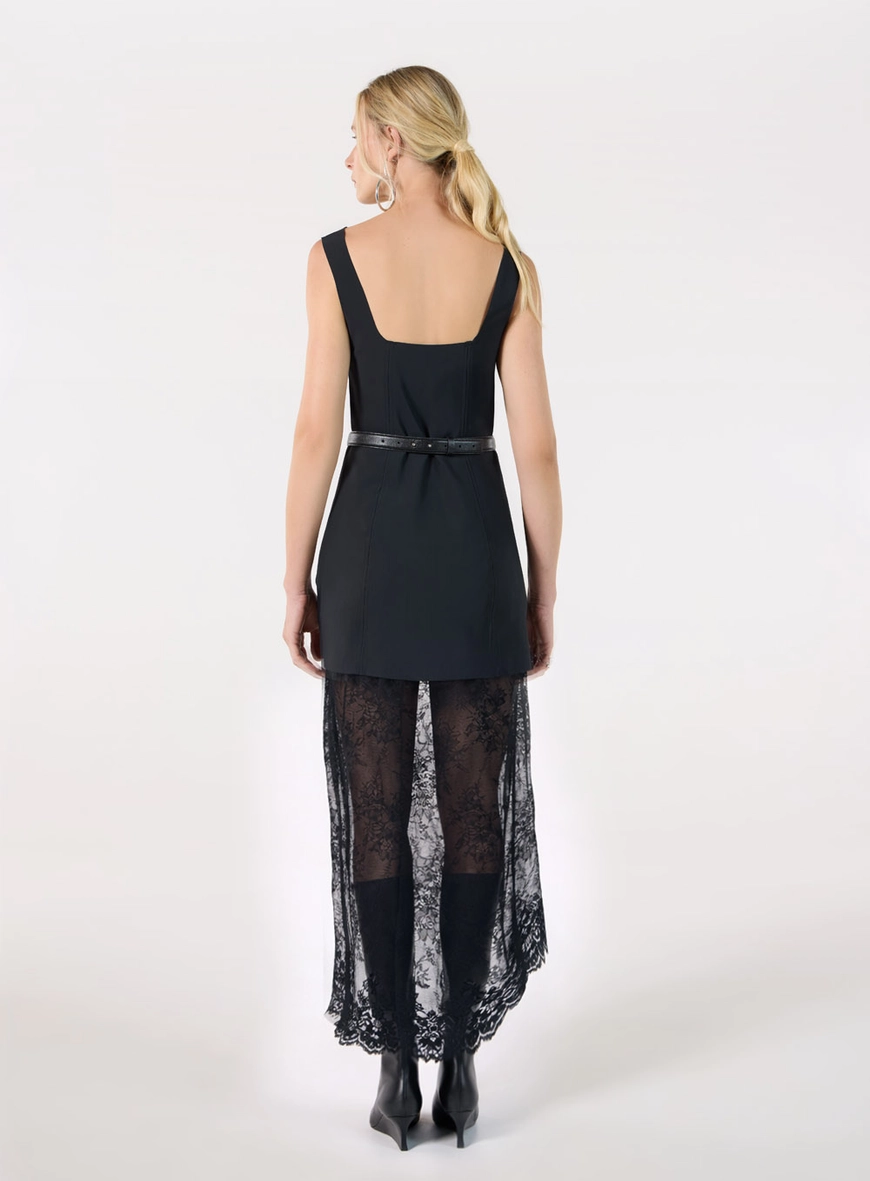Conjunto Vestido E Saia Renda