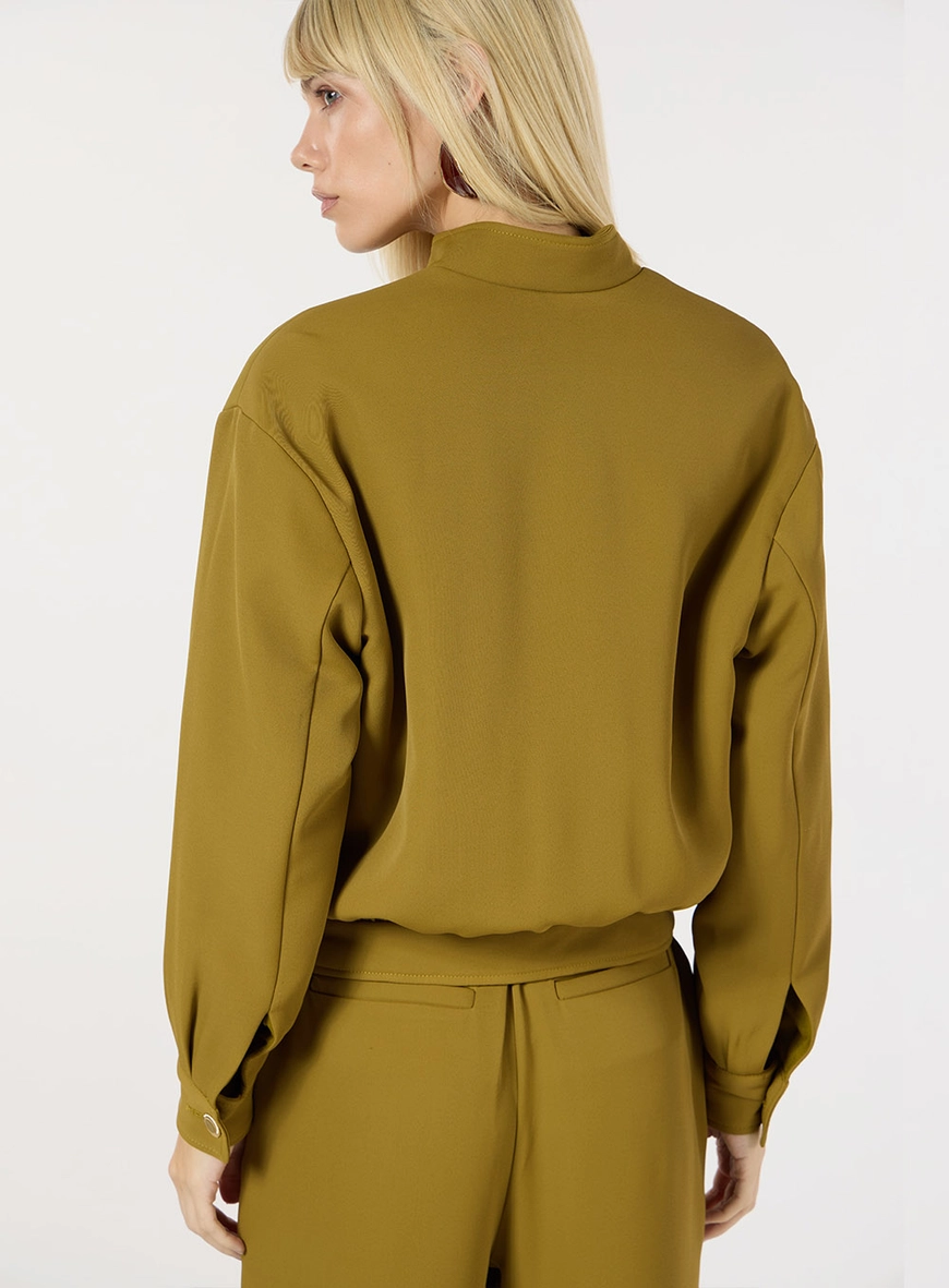 Jaqueta Crepe Bomber - Verde Martini