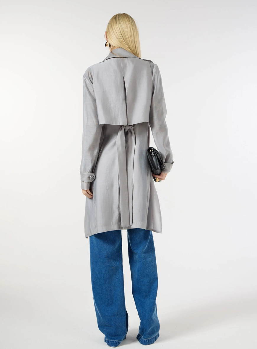 Casaco Trench Colete - Cinza