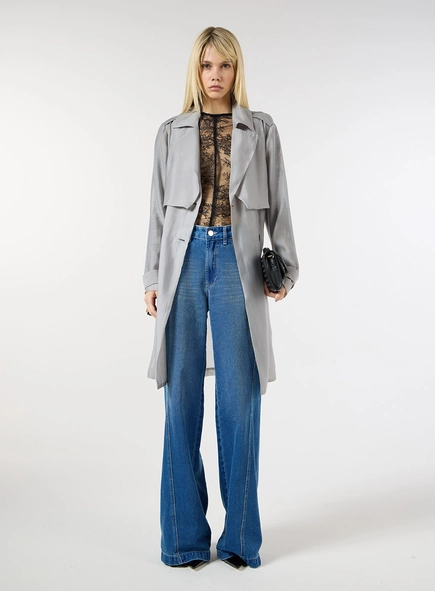 Casaco Trench Colete - Cinza