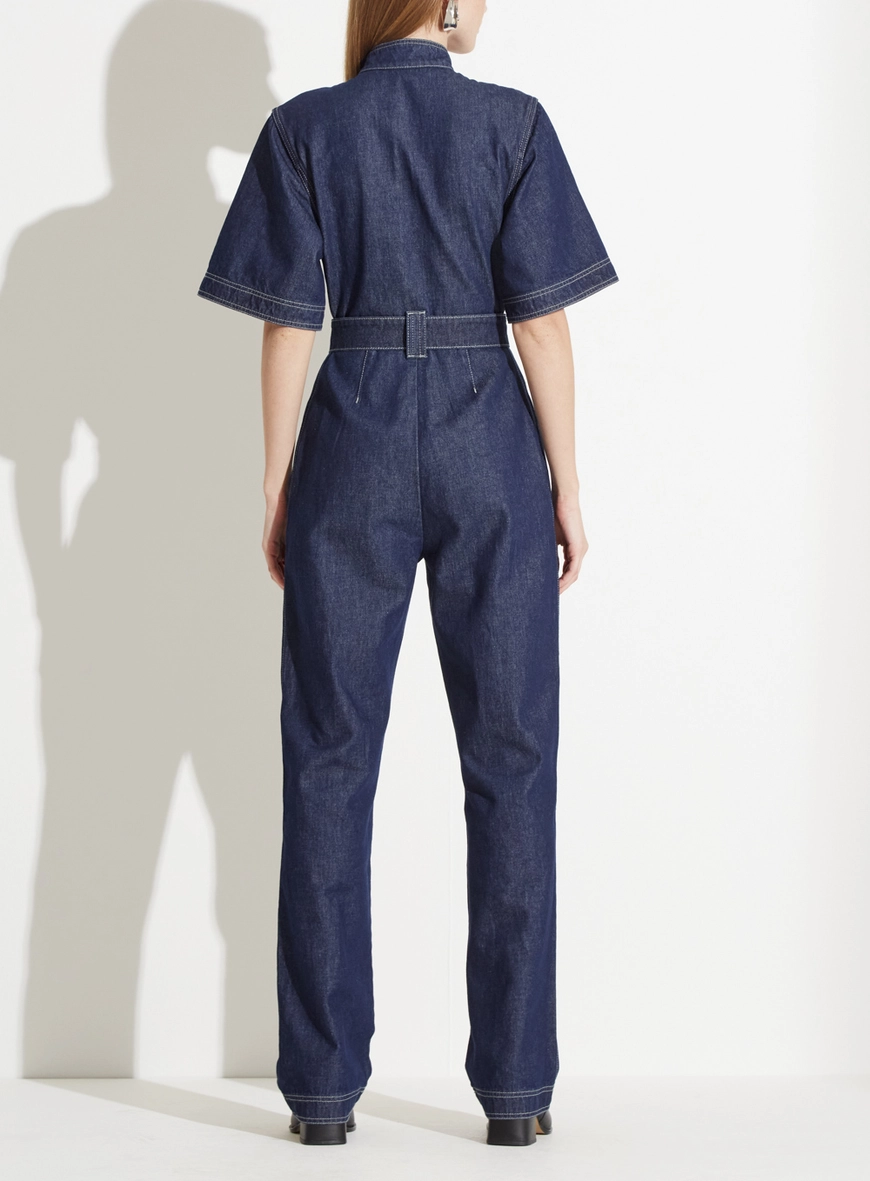Macacão Jeans Utilitário - Azul