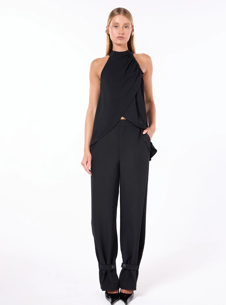 Calça Reta Alfaiataria - Preto