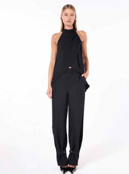 Calça Reta Alfaiataria - Preto