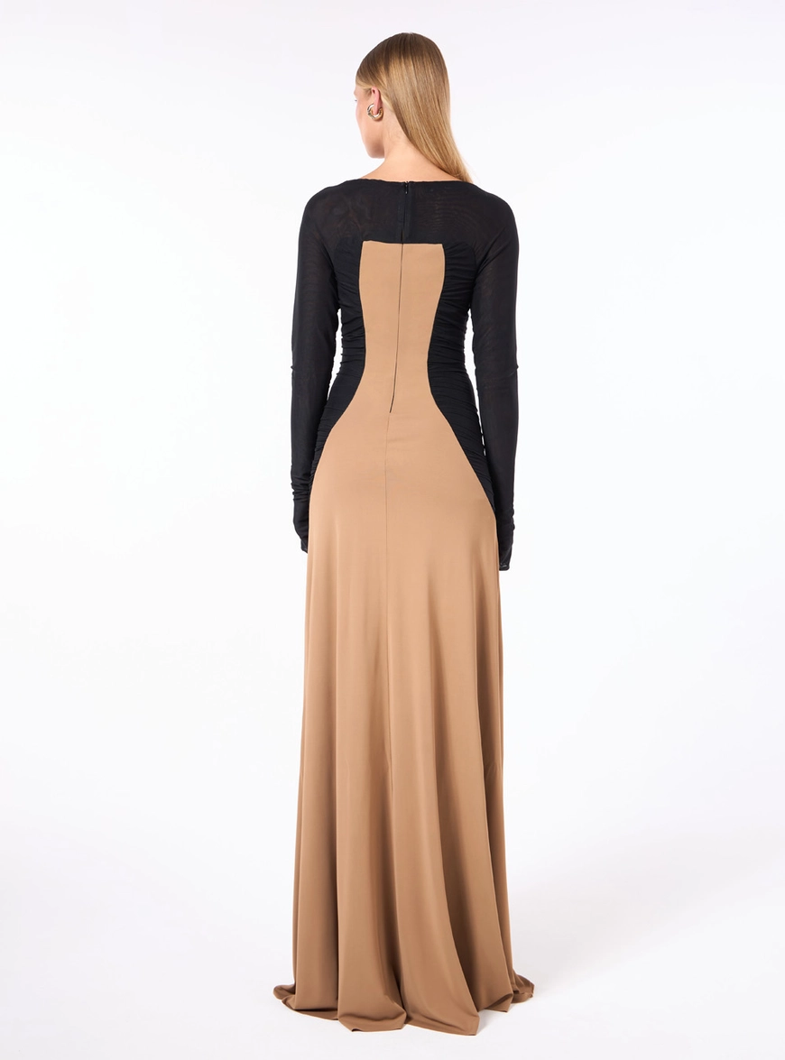 Vestido Longo Malha - Cáqui