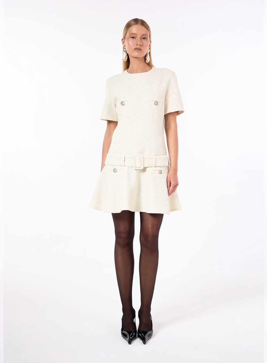 Vestido Curto Tweed - Off Shell