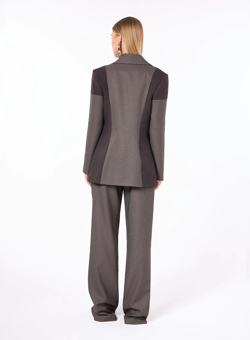 Conjunto Alfaiataria Blazer E Calça - Marrom
