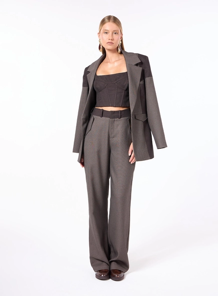 Conjunto Alfaiataria Blazer E Calça - Marrom