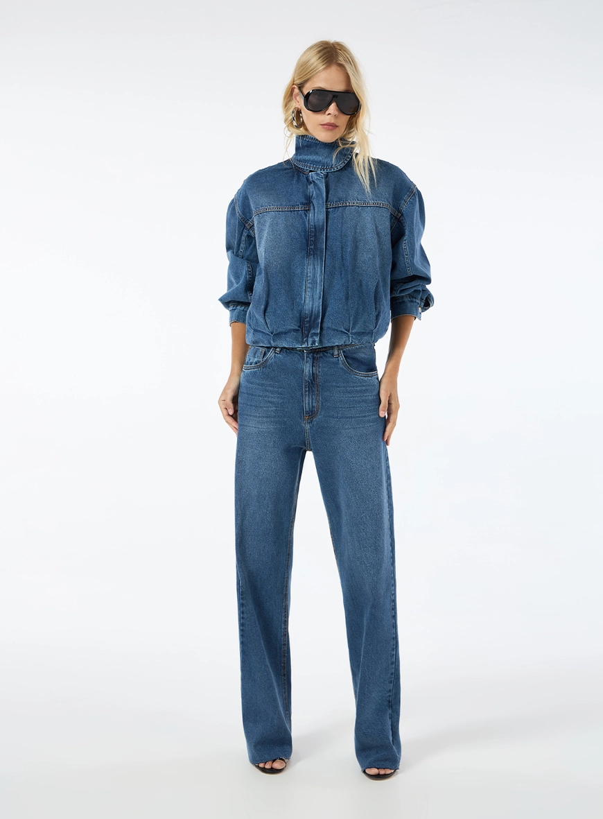 Jaqueta Jeans Pregas