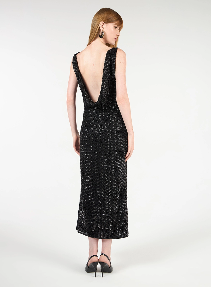 Vestido Maxi Midi Paetê