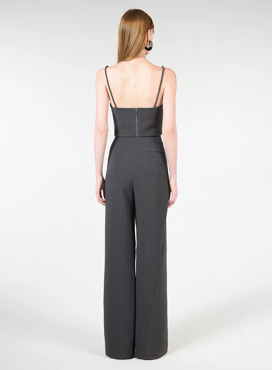 Conjunto Top E Calça Envelope - Cinza