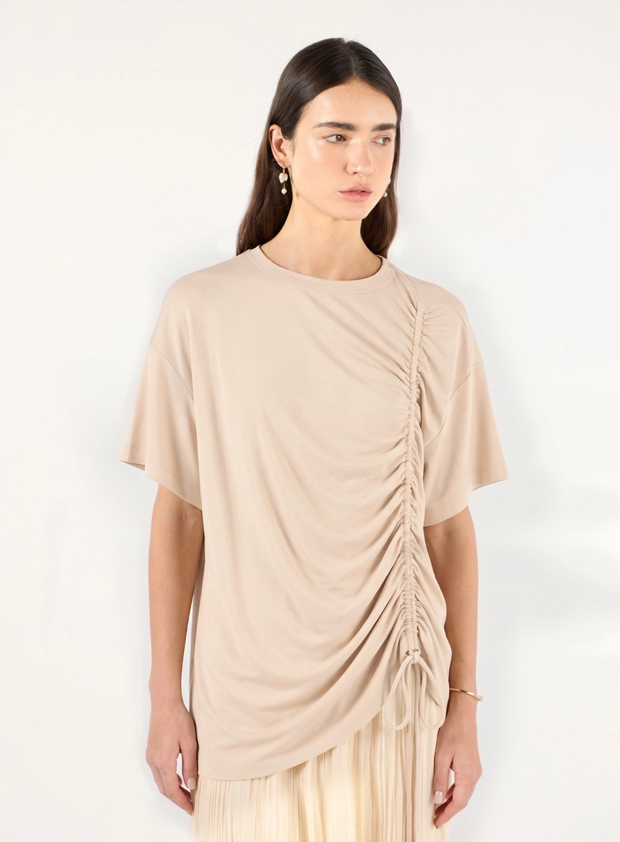 Blusa Over Malha Franzido