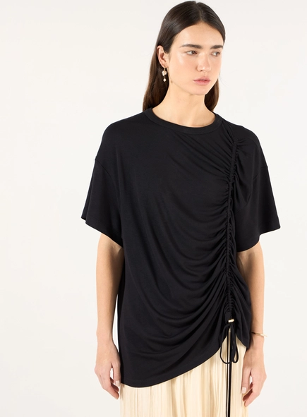 Blusa Over Malha Franzido