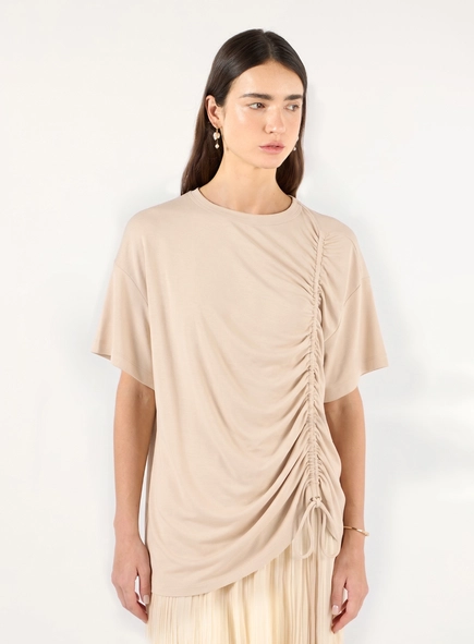 Blusa Over Malha Franzido