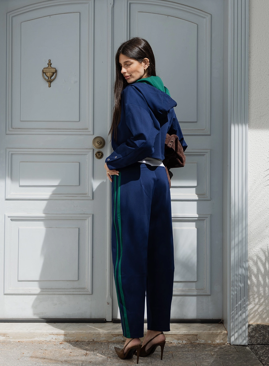 Conjunto Malha Casaco E Calça Barrel
