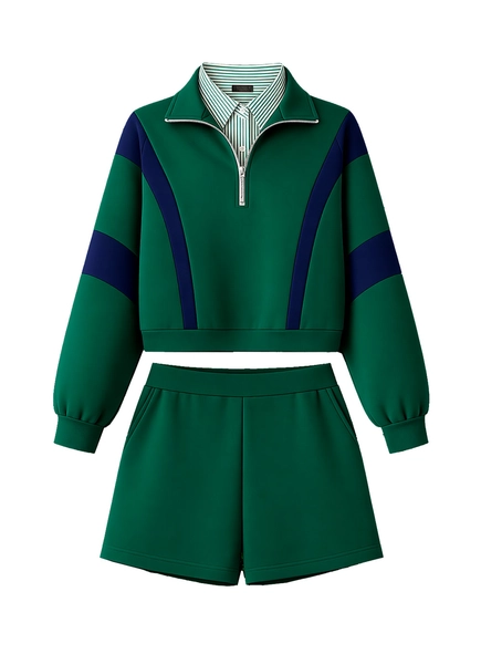 Conjunto Malha Blusa E Short - Verde