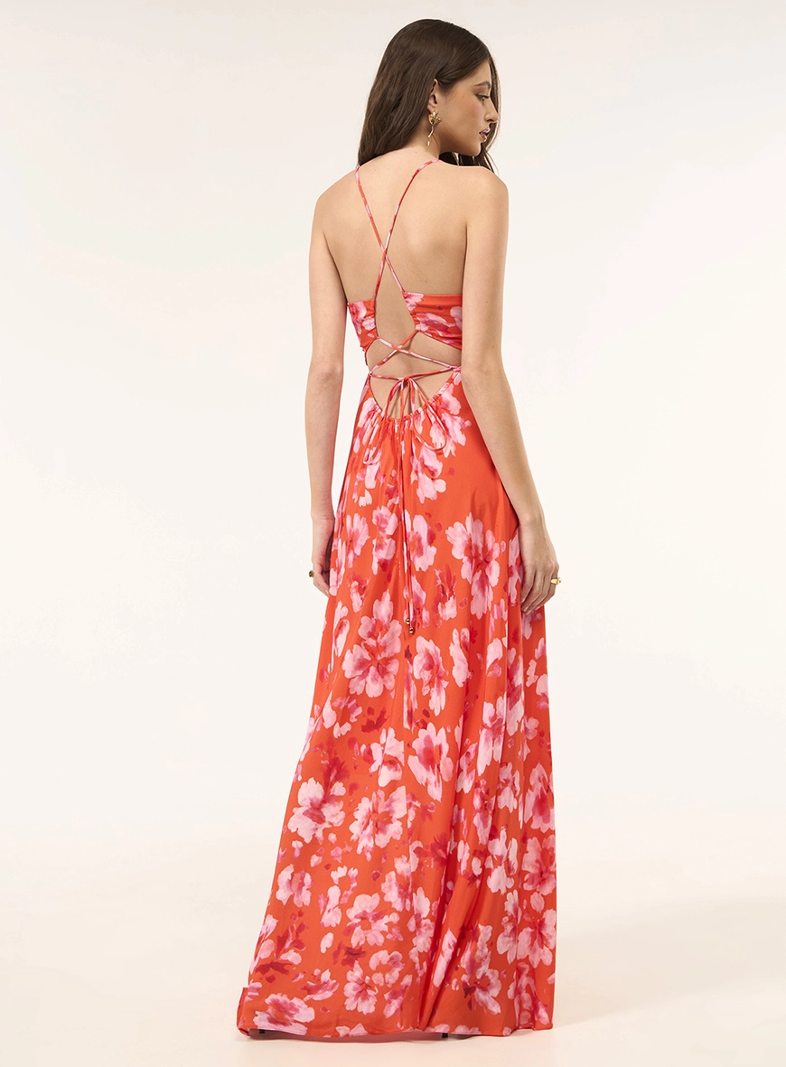 Vestido Longo Estampa Floral