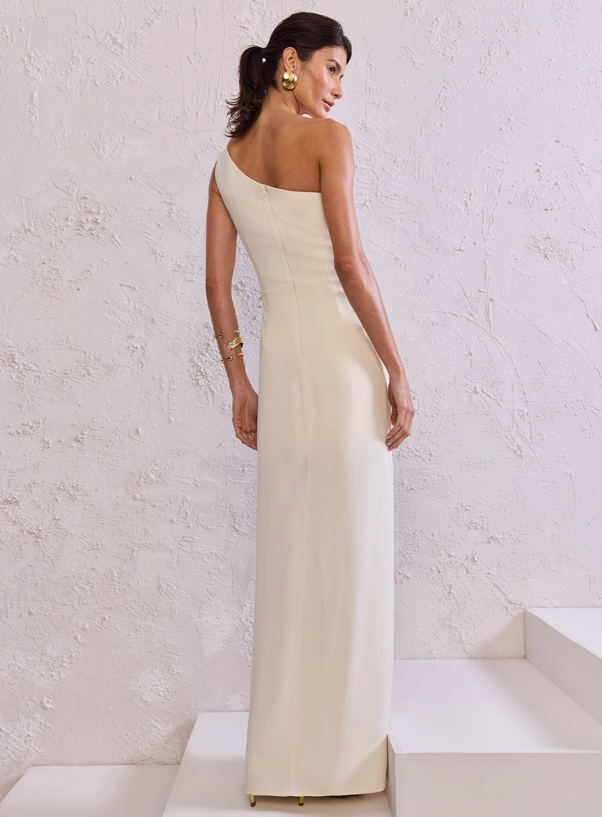 Vestido Longo Patou Detalhe Fivela