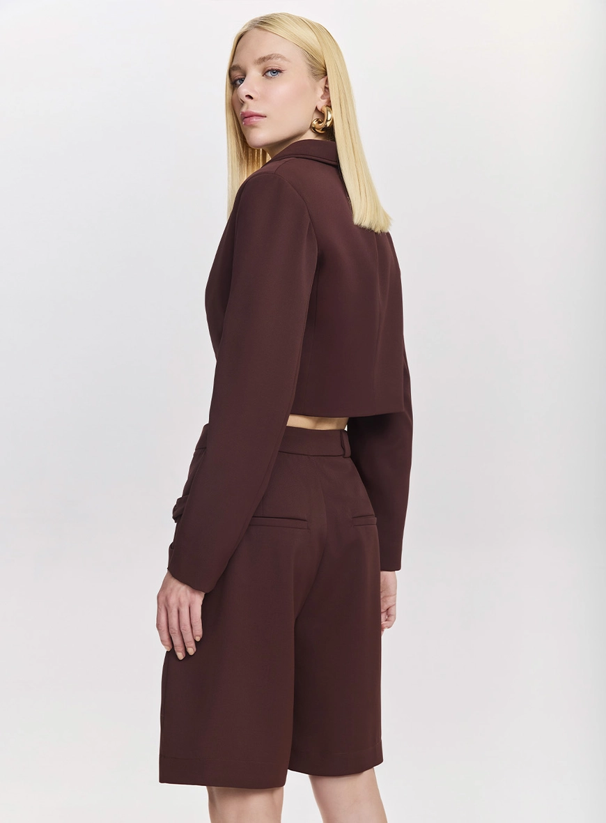 Conjunto Blazer Cropped E Bermuda