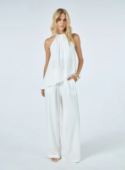Calça Crepe Alfaiataria - Off White