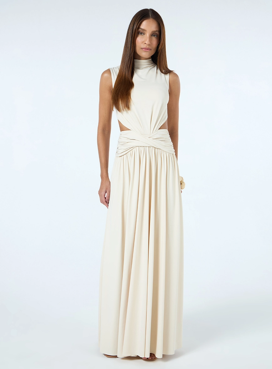 Vestido Longo Jersey  - Soft Bege