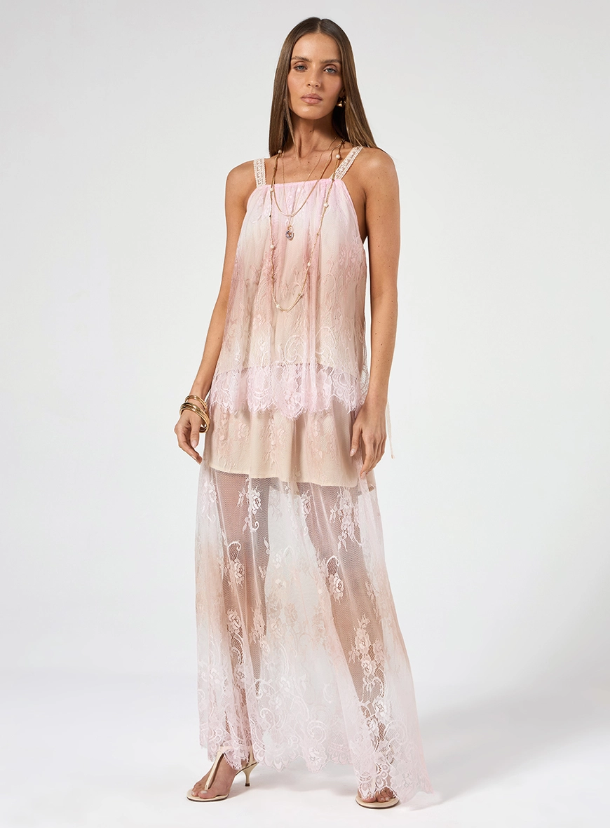 Conjunto Renda Blusa E Maxi Saia - Tie Dye