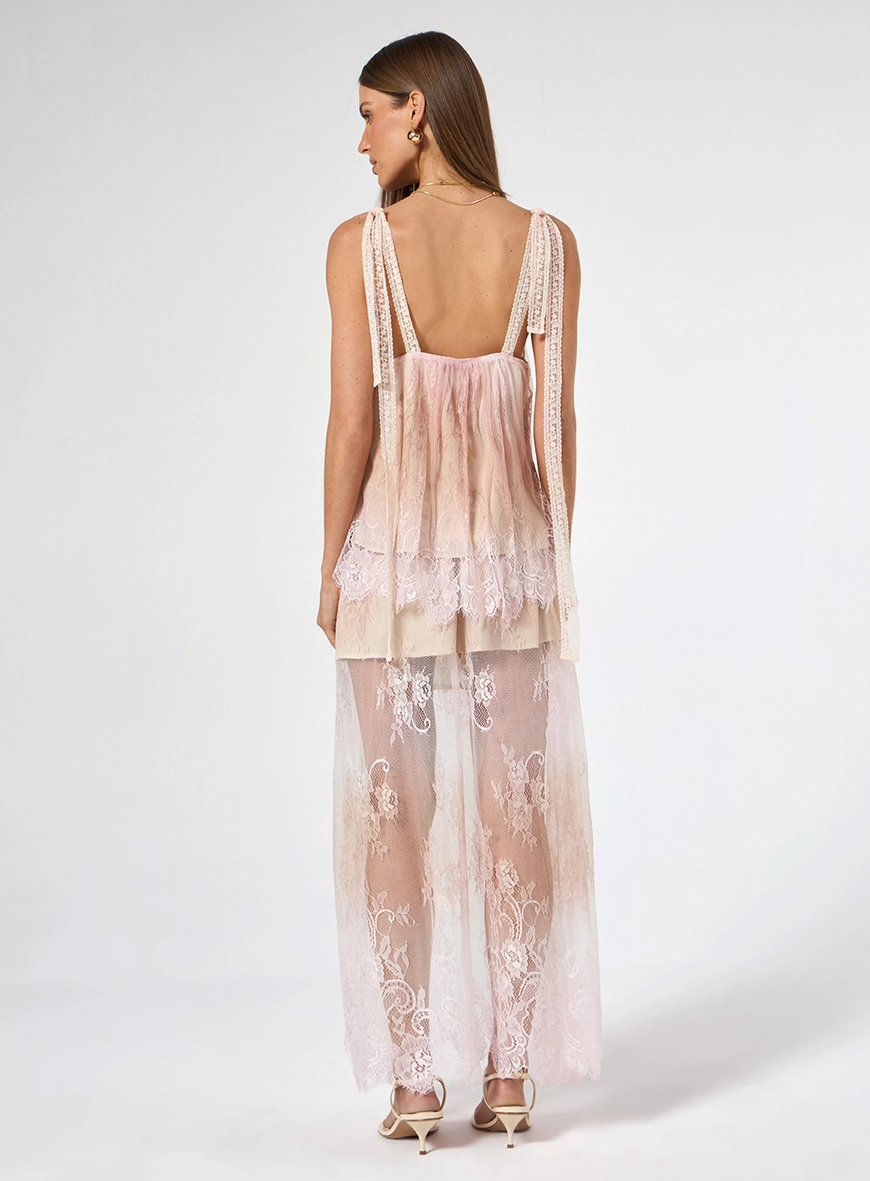 Conjunto Renda Blusa E Maxi Saia - Tie Dye