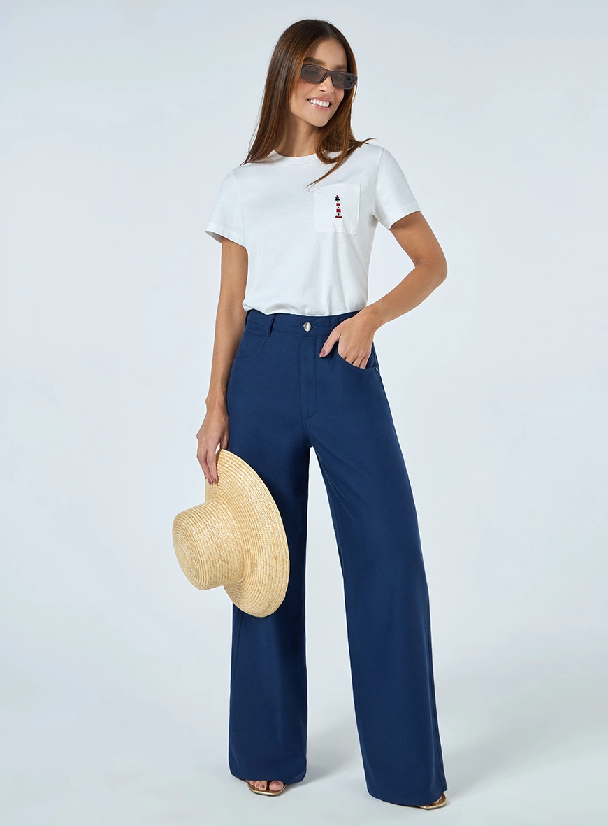 Calça Sarja Reta