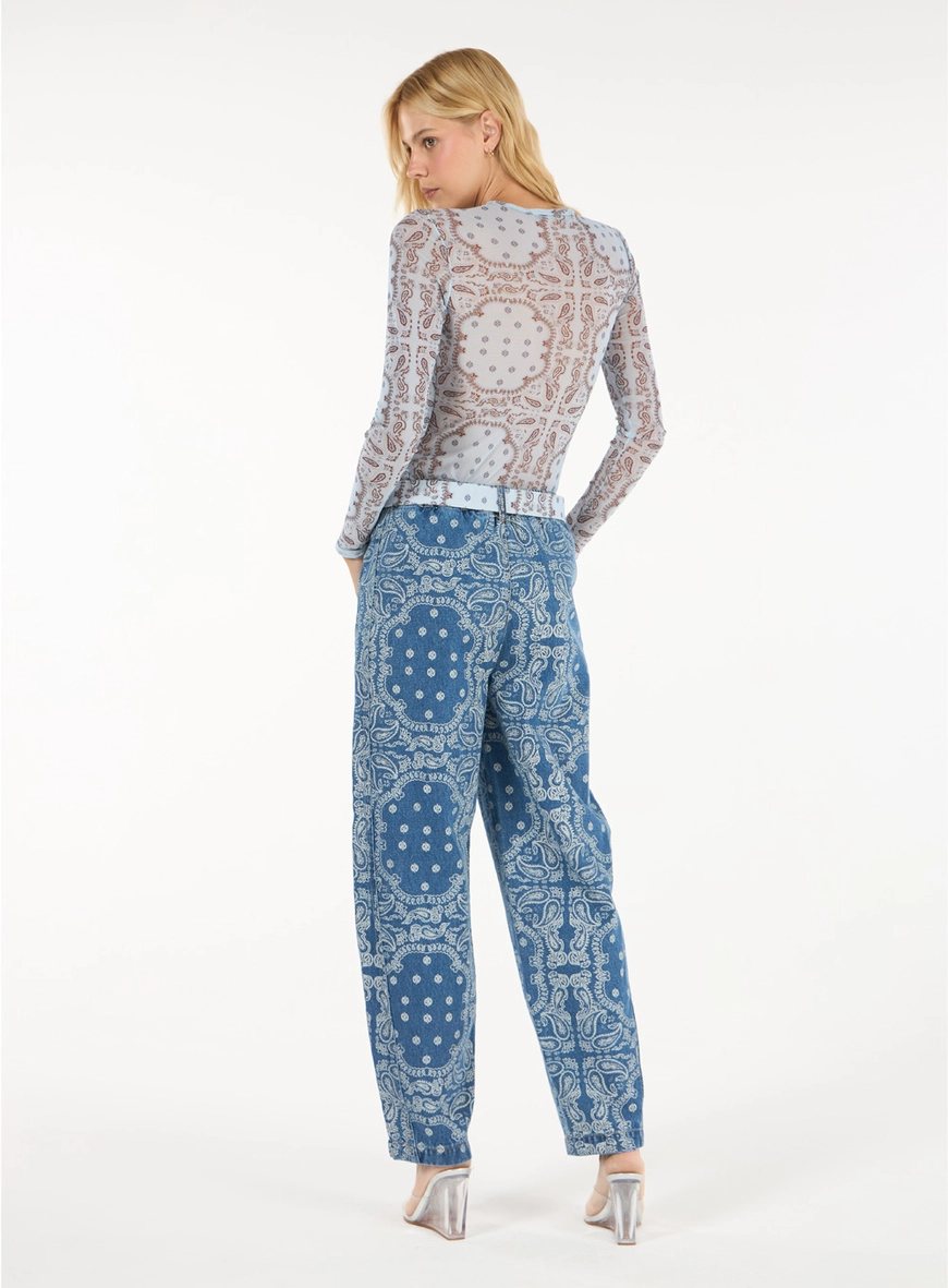 Calça Jeans Barrel - Azul