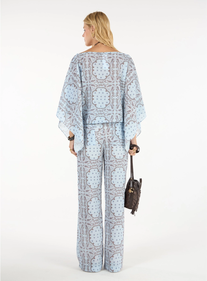 Conjunto Blusa E Calça Estampa Paisley