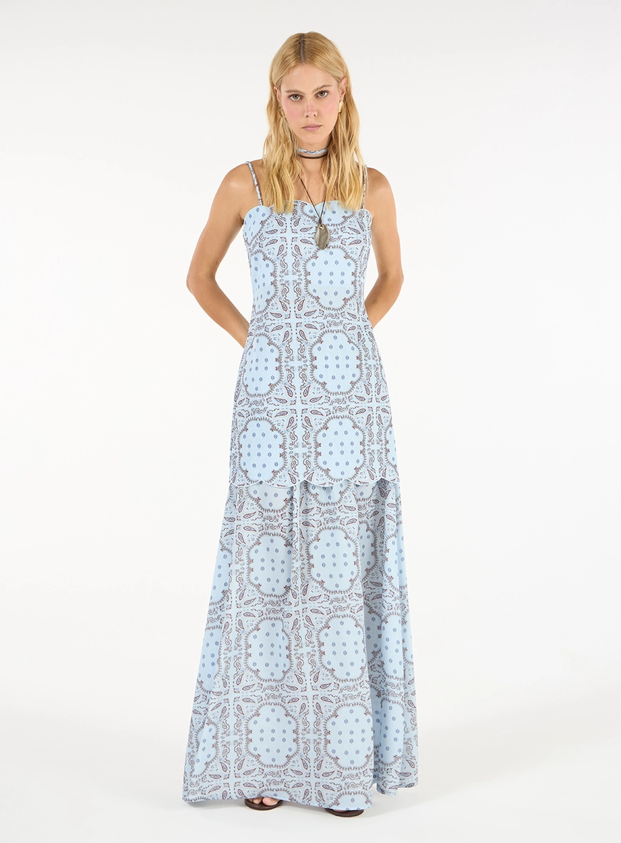Conjunto Vestido E Saia Estampa Paisley