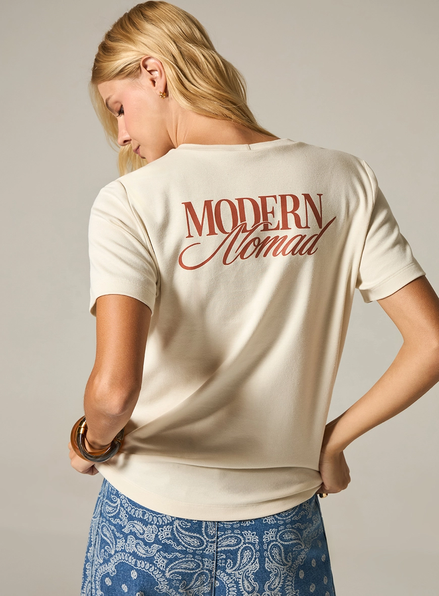 Blusa Estampada - Bege