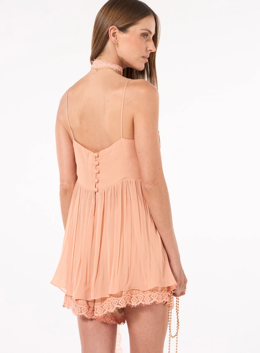 Blusa Bata Detalhe Drapeado - Rosa