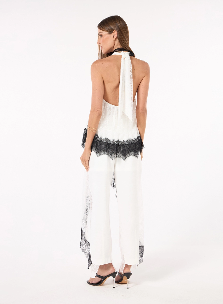 Blusa Renda Frente Única - Off Shell