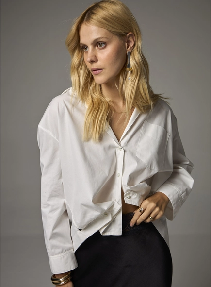 Camisa Tricoline Manga Longa - Off Shell
