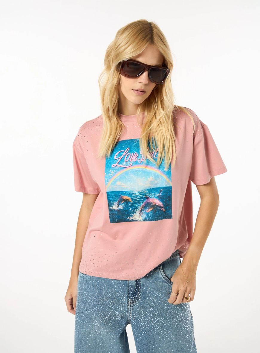T-shirt Malha Estampada