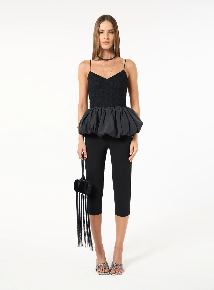 Calça Corsário Malha - Preto