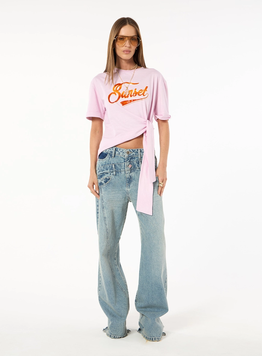 Calça Jeans Wide Leg - Azul