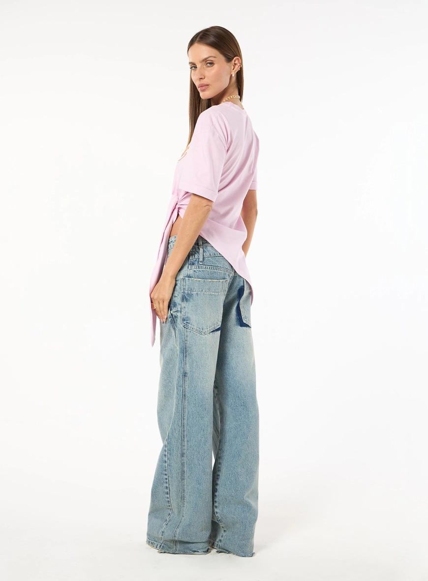 Calça Jeans Wide Leg - Azul